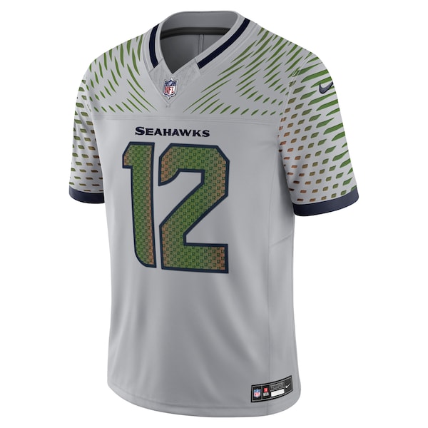 12s Seattle Seahawks Nike 2025 Rivalries Collection Limited Jersey - Wolf Gray - Image 2