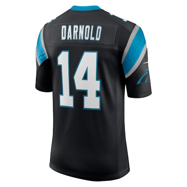 Sam Darnold Carolina Panthers Nike Vapor Limited Jersey - Black/Blue/White - Image 4
