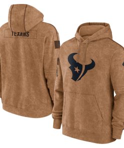 Houston Texans Men's Nike Brown 2023 Salute To Service Club Pullover Hoodie