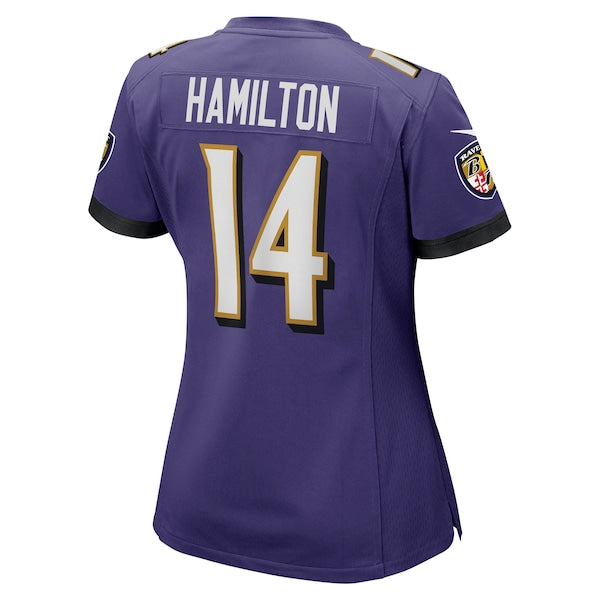 Kyle Hamilton Baltimore Ravens Nike Women's Player Game Jersey - Purple - Image 3