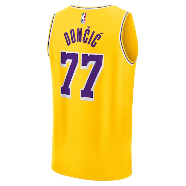 Luka Don?i? Los Angeles Lakers Big & Tall Fast Break Player Jersey - Gold - Icon Edition - Image 3