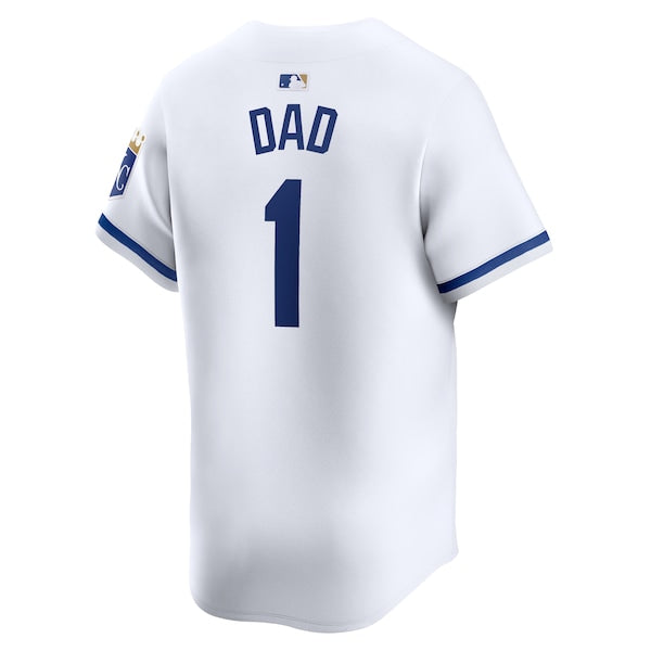 Kansas City Royals Nike #1 Dad Home Limited Jersey - White - Image 3