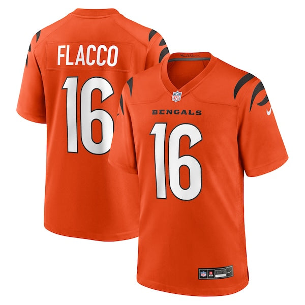 Joe Flacco Cincinnati Bengals Nike Alternate Game Jersey - Orange/White - Image 6