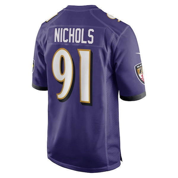 Rayshad Nichols Baltimore Ravens Nike Game Player Jersey - Purple - Image 3