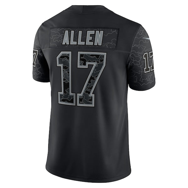 Men's Buffalo Bills Josh Allen Nike RFLCTV Limited Jersey - Black - Image 3