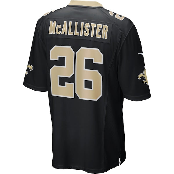 Deuce McAllister New Orleans Saints Nike Game Retired Player Jersey - Black - Image 3