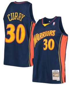 Alternative view of Stephen Curry Golden State Warriors  Hardwood Classics Swingman Jersey - Navy/White