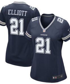 Ezekiel Elliott Dallas Cowboys Nike Women's Game Team Jersey - Navy