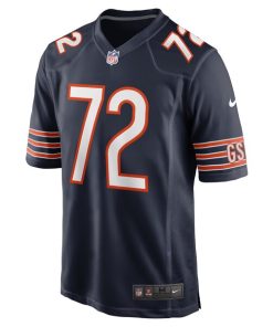 Alternative view of Kiran Amegadjie Chicago Bears Nike  Game Jersey -  Navy
