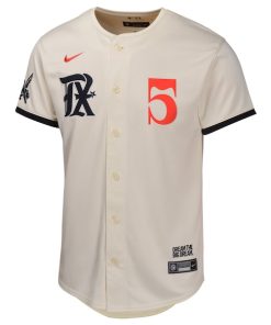 Alternative view of Corey Seager Texas Rangers Nike Youth City Connect Limited Player Jersey - Natural