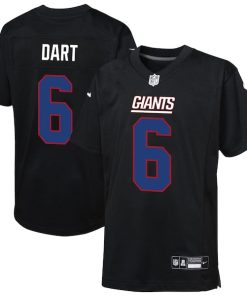 Jaxson Dart New York Giants Nike Youth Fashion Game Jersey - Carbon Black