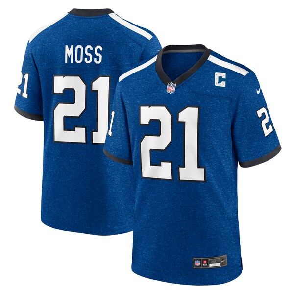 Zack Moss Indianapolis Colts Nike Indiana Nights Alternate Game Jersey - Royal/Royal - Image 2