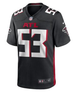 Alternative view of Nate Landman Atlanta Falcons Nike Team Game Jersey -  Black