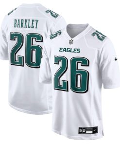 Saquon Barkley Philadelphia Eagles Nike Fashion Game Jersey - Tundra White/Black