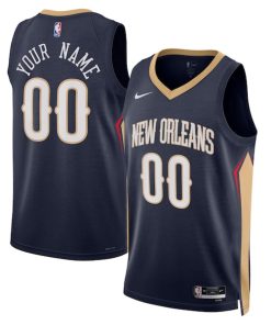 New Orleans Pelicans Nike Unisex 2022/23 Swingman Custom Jersey Navy - Icon Edition