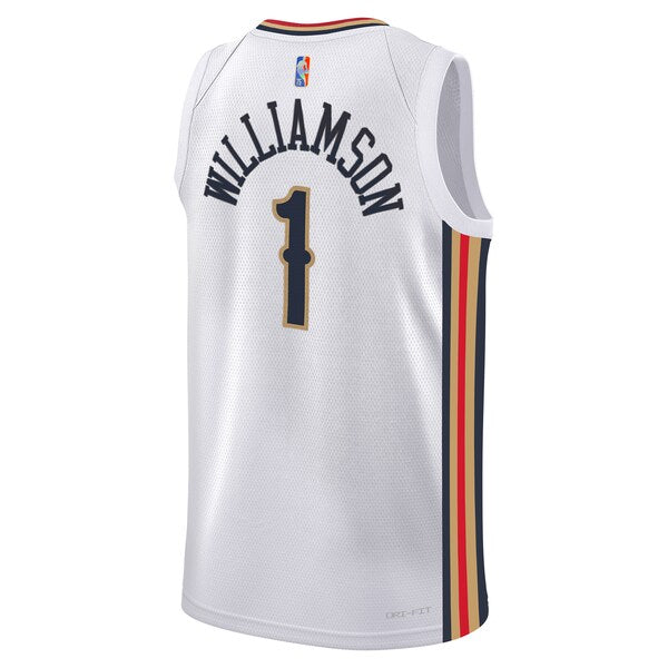 Zion Williamson New Orleans Pelicans Nike Youth Swingman Jersey - City Edition - White - Image 3