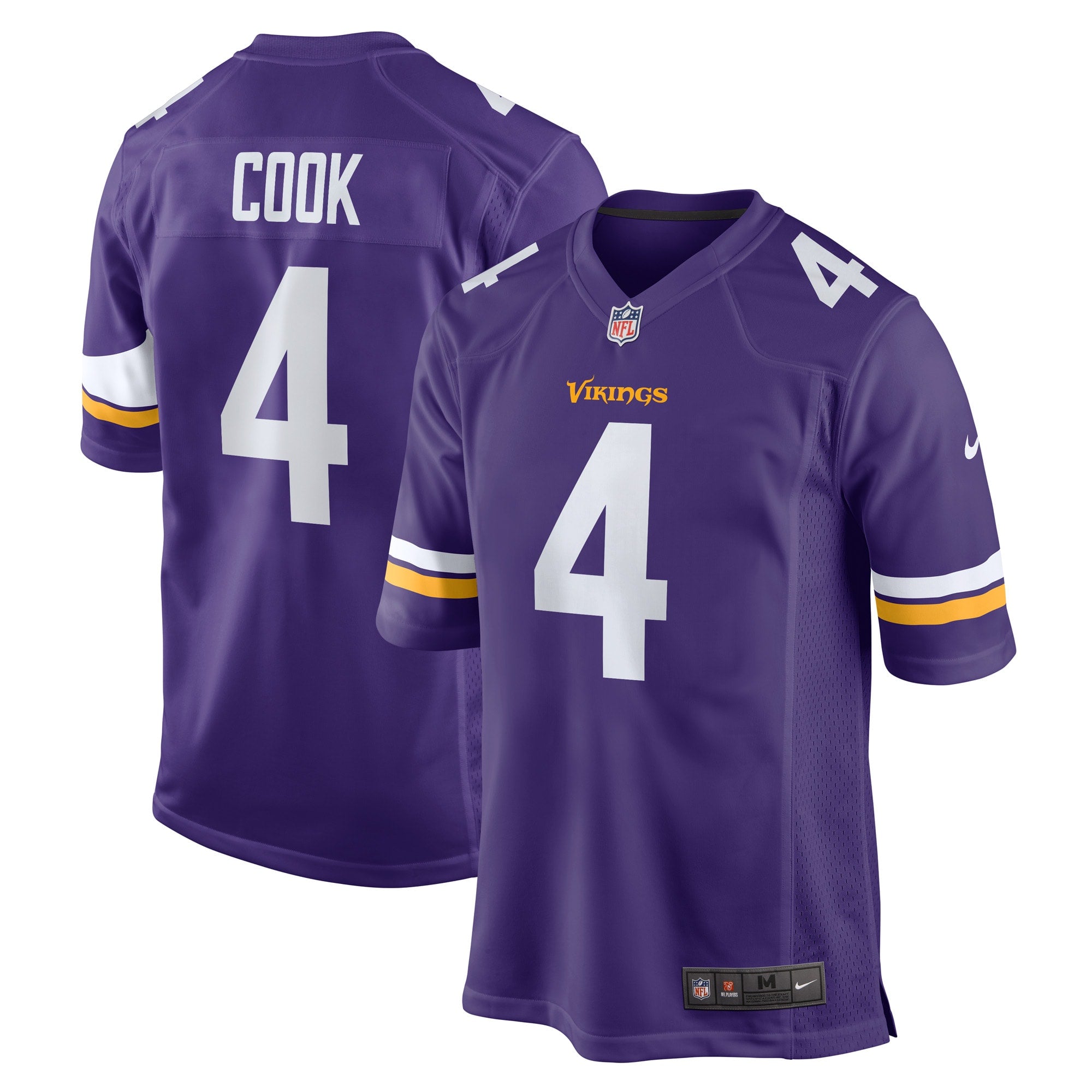 Dalvin Cook Minnesota Vikings Nike Game Jersey - White/Purple - Image 6