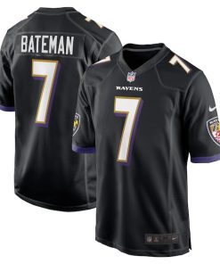 Rashod Bateman Baltimore Ravens Nike Game Player Jersey - Black