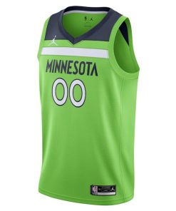 Alternative view of Minnesota Timberwolves Jordan Brand Swingman Custom Jersey - Statement Edition - Green