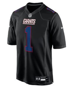 Alternative view of Malik Nabers New York Giants Nike Fashion Jersey - Carbon Black