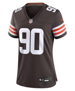 Alternative view of Maurice Hurst II Cleveland Browns Nike Women's  Game Jersey -  Brown