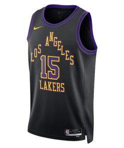 Alternative view of Austin Reaves Los Angeles Lakers Nike Unisex 2025/26 Swingman Jersey - Black - City Edition