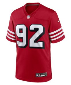 Alternative view of Chase Young San Francisco 49ers Nike Alternate Game Jersey - Scarlet