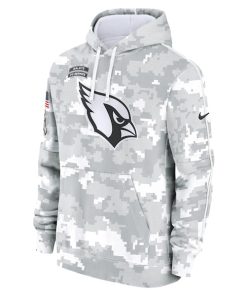 Alternative view of Arizona Cardinals Nike 2024 Salute to Service Club Fleece Pullover Hoodie - Arctic Camo