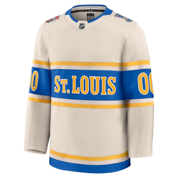 St. Louis Blues 2025 NHL Winter Classic Premium Custom Jersey - Cream - Image 2