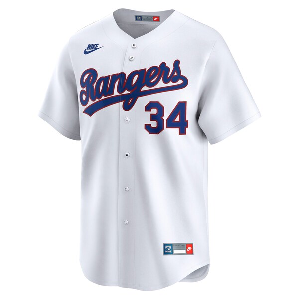 Nolan Ryan Texas Rangers Nike Throwback Cooperstown Collection Limited Jersey - White - Image 2