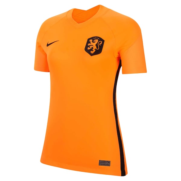 Netherlands Women's National Team Nike Women's 2022/23 Home Replica Blank Jersey - Orange - Image 2