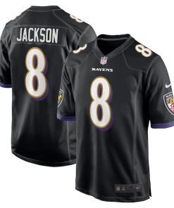 Lamar Jackson Baltimore Ravens Nike Alternate Game Jersey -  Black/White