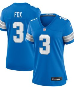 Jack Fox Detroit Lions Nike Women's Team Game Jersey -  Blue