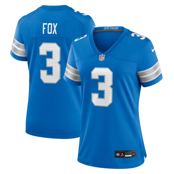 Jack Fox Detroit Lions Nike Women's Team Game Jersey - Blue