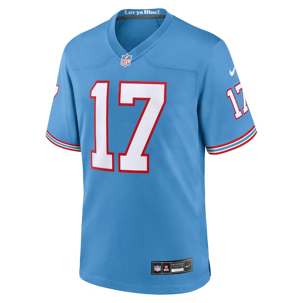 Ryan Tannehill Tennessee Titans Nike Oilers Throwback Alternate Game Player Jersey - Light Blue - Image 2
