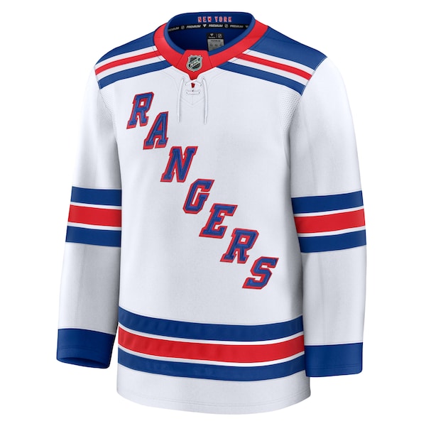 New York Rangers Away Premium Jersey - White/Navy/Blue - Image 3