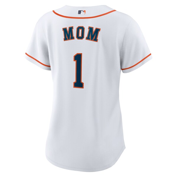 Houston Astros Nike Women's #1 Mom Home Replica Jersey - White - Image 3