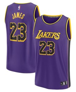 LeBron James Los Angeles Lakers  2022/23 Fast Break Replica Jersey - Statement Edition - Purple