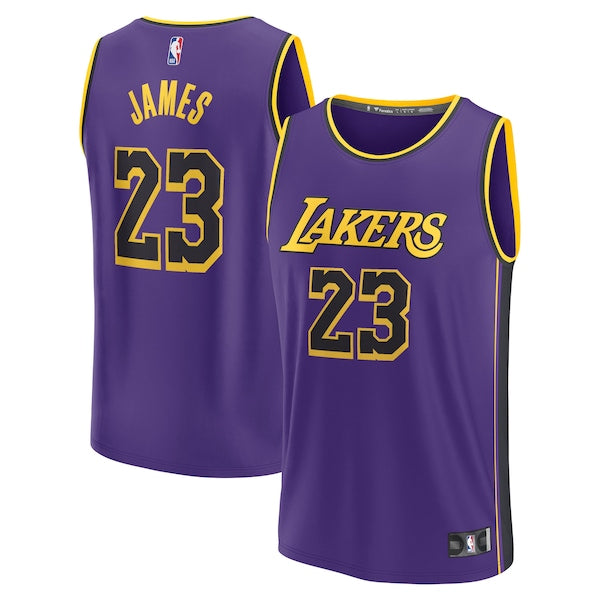 LeBron James Los Angeles Lakers 2022/23 Fast Break Replica Jersey - Statement Edition - Purple
