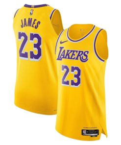 LeBron James Los Angeles Lakers Nike Authentic Jersey - Icon Edition - Gold
