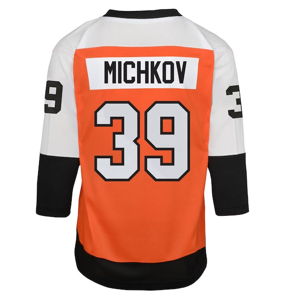 Matvei Michkov Philadelphia Flyers Youth Home Replica Player Jersey - Orange - Image 3