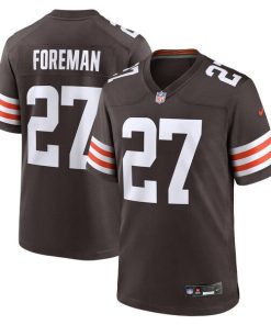 D'Onta Foreman Cleveland Browns Nike Team Game Jersey -  Brown