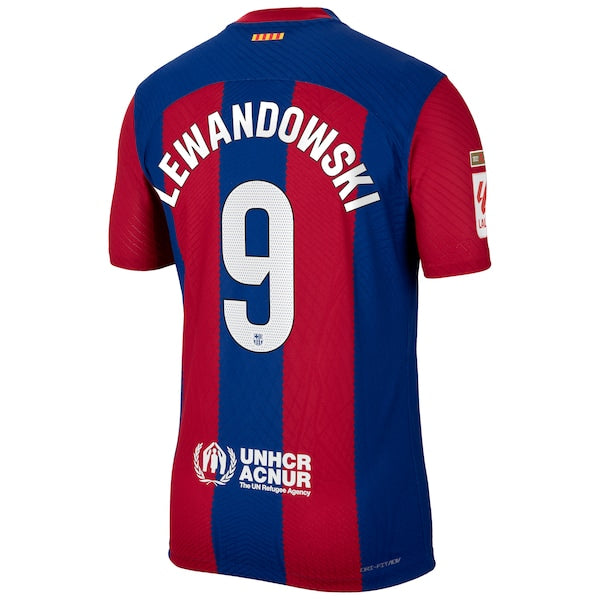 Robert Lewandowski Barcelona Nike 2023/24 Home Authentic Jersey - Royal/Aqua/White - Image 2