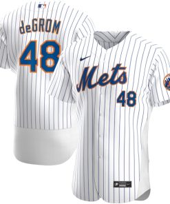 Jacob deGrom New York Mets Nike Home Authentic Player Jersey - White/Royal