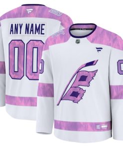 Carolina Hurricanes  2024 Hockey Fights Cancer Custom Practice Jersey - White