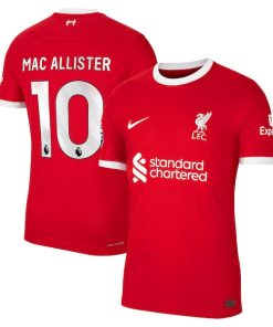 Alternative view of Alexis Mac Allister Liverpool Nike 2023/24 Home Authentic Player Jersey - Red/White