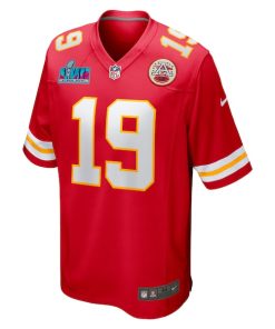 Alternative view of Kadarius Toney Kansas City Chiefs Nike Super Bowl LVII (2022 Season) Patch Game Jersey - Red
