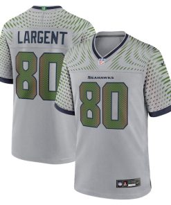 Steve Largent Seattle Seahawks Nike 2025 Rivalries Collection Retired Player Game Jersey - Wolf Gray