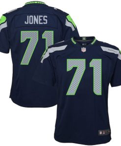 Walter Jones Seattle Seahawks Youth Nike Retired Game Jersey - Navy Blue