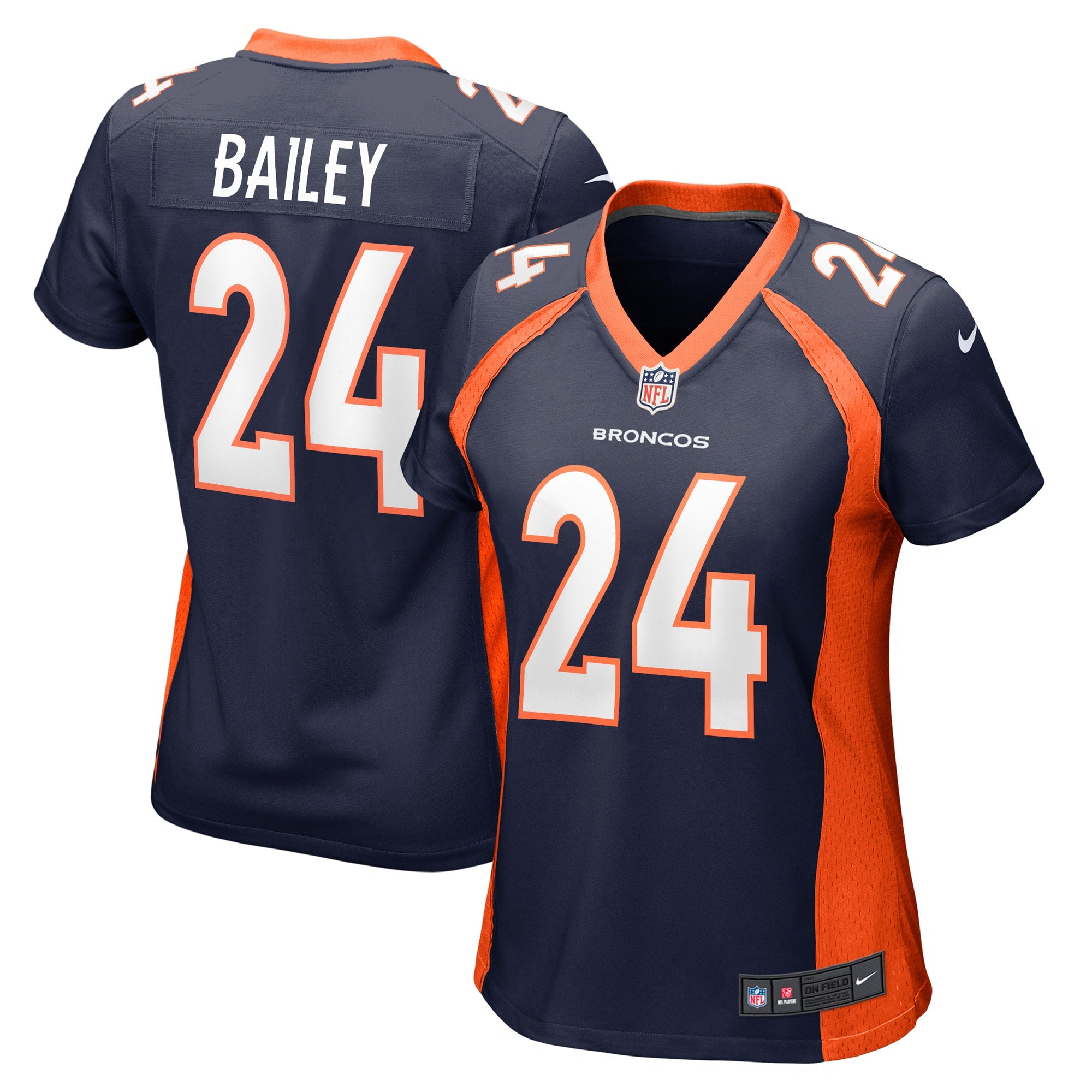 Champ Bailey Denver Broncos Nike Women's Game Retired Player Jersey - Orange/Navy - Image 5